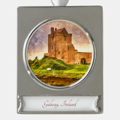 Galway Ireland Watercolor Painting Ornament