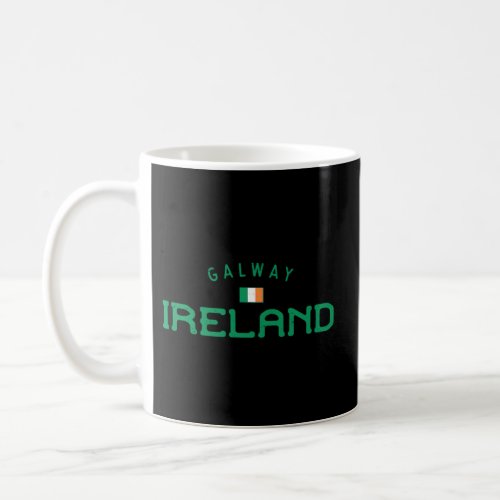 Galway Ireland With Distressed Irish Flag Coffee Mug