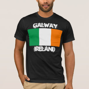 Galway, Ireland with Irish flag T-Shirt