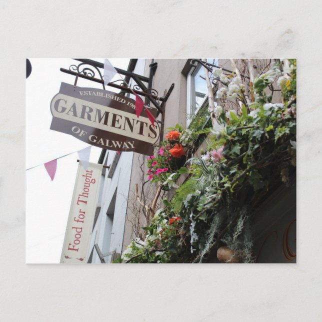 Galway Shop Sign Postcard (Front)