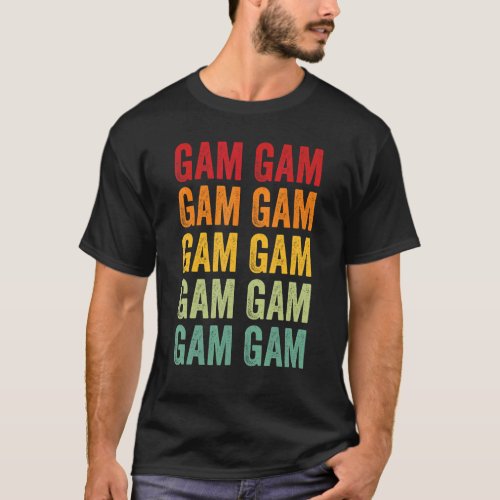 Gam Gam Rainbow Text  Gam Gam Colorful T_Shirt