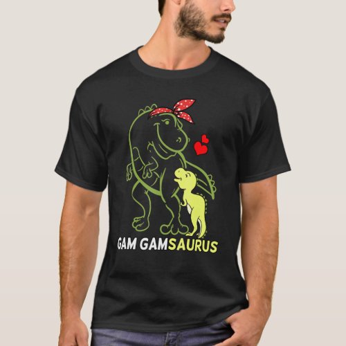 Gam Gamsaurus Gam Gam Dinosaur Baby Mothers Day T_Shirt