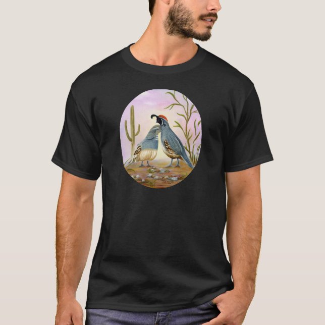 Gambel Quails T-Shirt (Front)