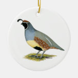 Gambel&#39;s Desert Quail Ceramic Ornament