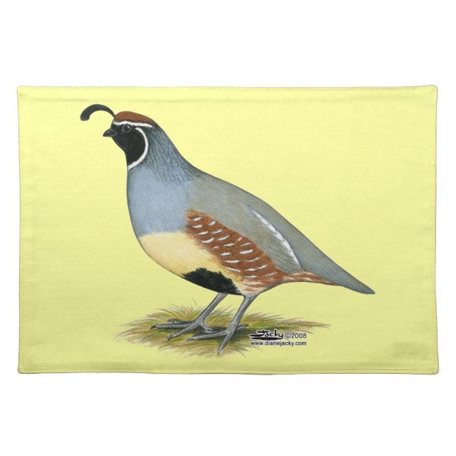 Gambel's Desert Quail Placemat (Front)