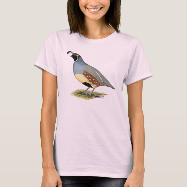 Gambel's Desert Quail T-Shirt (Front)