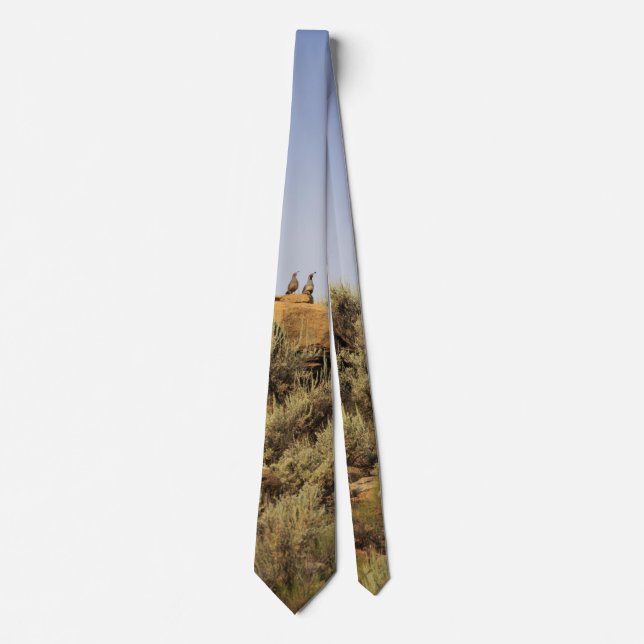 Gambel's Quail Wildlife Neck Tie (Front)