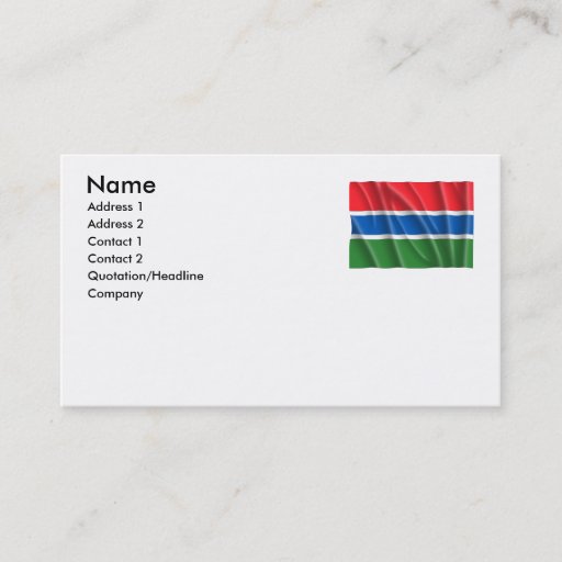 Customizable GAMBIA BUSINESS CARDS
