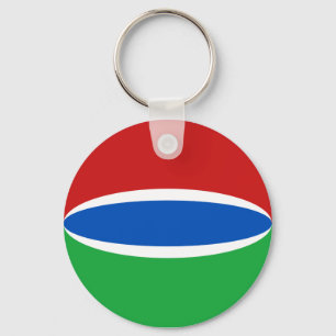 Gambia Fisheye Flag Keychain