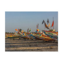 Gambia Fishing Boats Postcard
