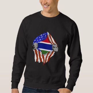 Gambia Flag America Chest Gambian Pride Gambian Ro Sweatshirt