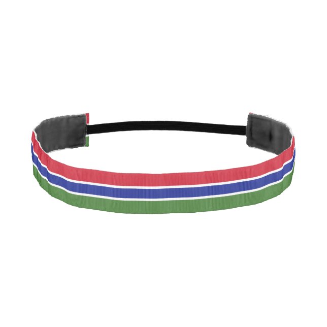 Gambia Flag Athletic Headband (Front)