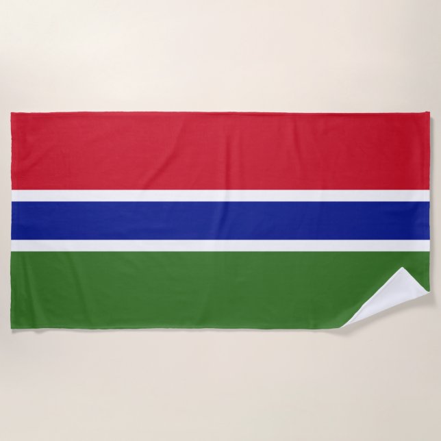 Gambia flag beach towel (Front)