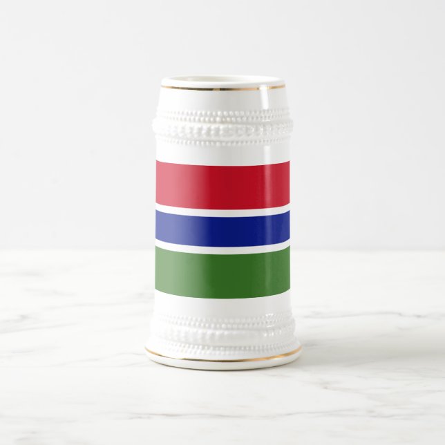 Gambia Flag Beer Stein (Center)