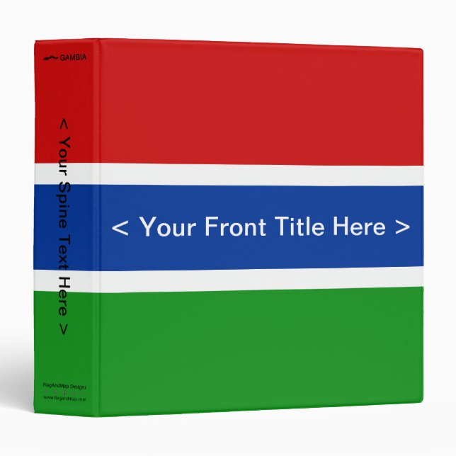 Gambia Flag Binder (Front/Spine)