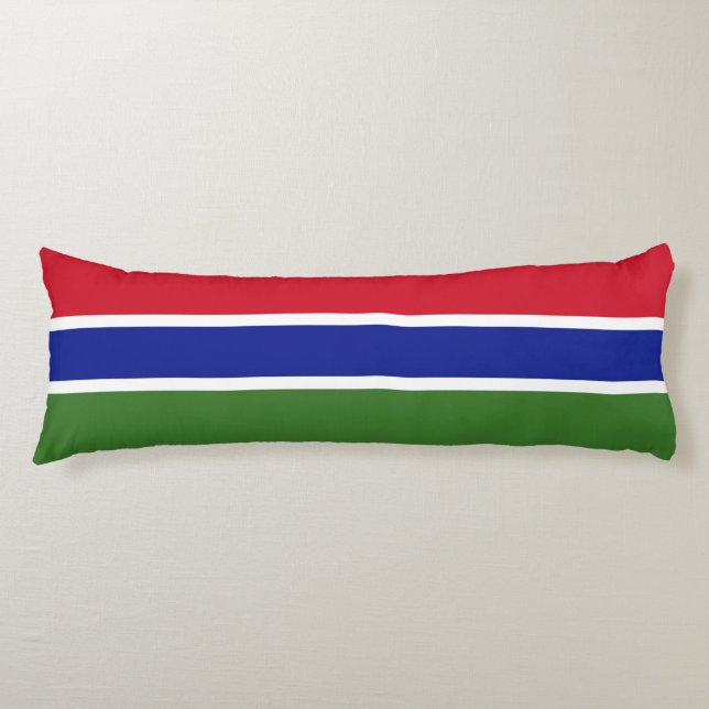 Gambia Flag Body Pillow (Front)