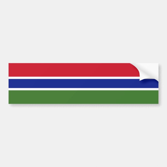 Gambia Flag Bumper Sticker (Front)