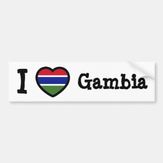 Gambia Flag Bumper Sticker
