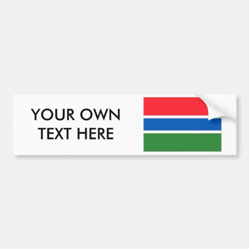 Gambia Flag Bumper Sticker