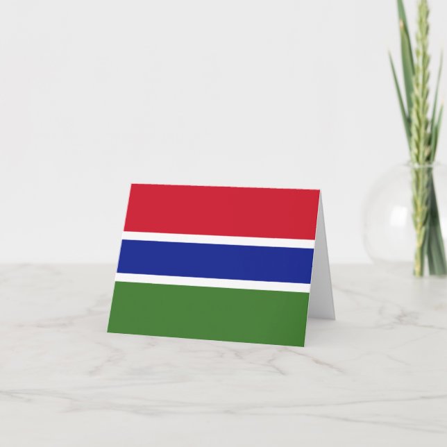 Gambia Flag Card (Front)