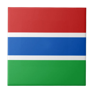 Gambia Flag Ceramic Tile