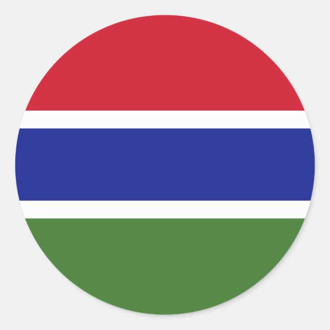Gambia Flag Classic Round Sticker (Front)