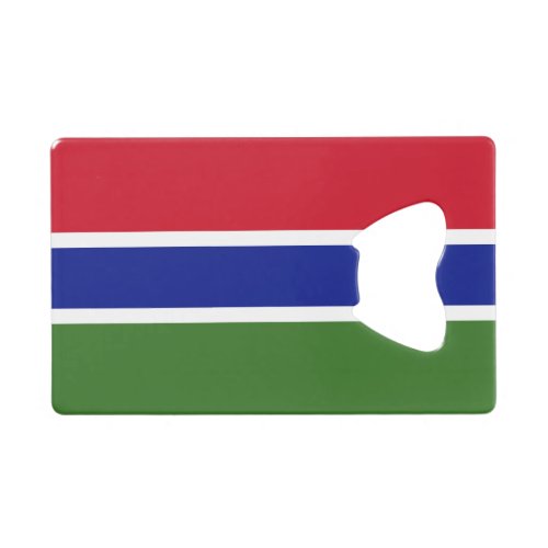 Gambia Flag Credit Card Bottle Opener