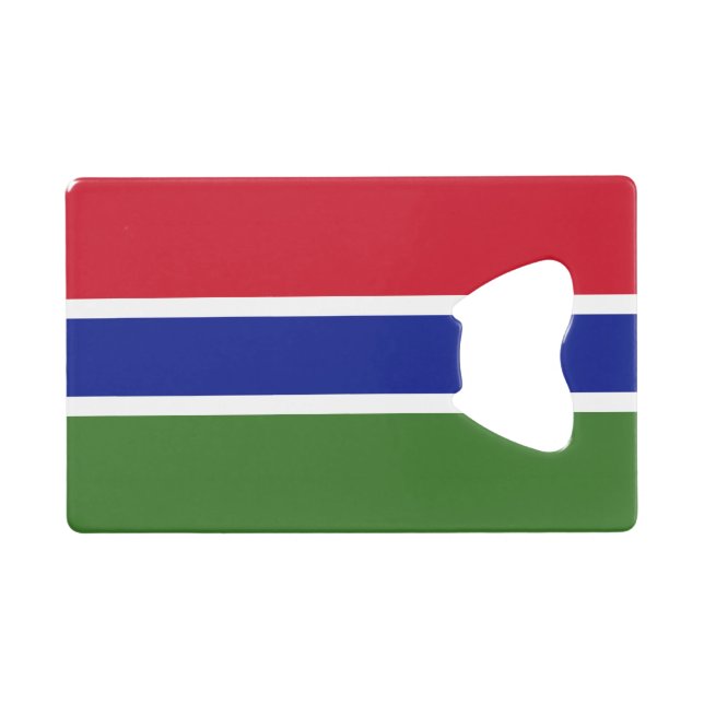 Gambia Flag Credit Card Bottle Opener (Front (Horizontal))