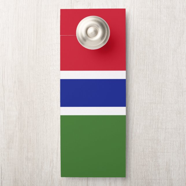 Gambia flag door hanger (On Knob)