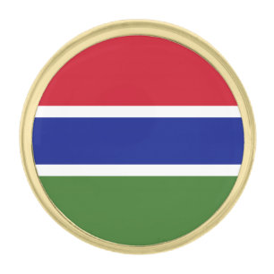 Gambia Flag Gold Finish Lapel Pin