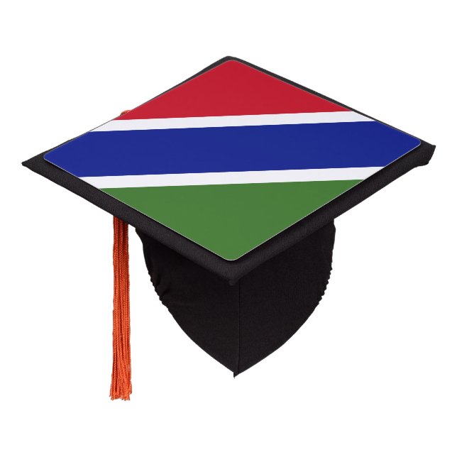 Gambia Flag Graduation Cap Topper (Angled)