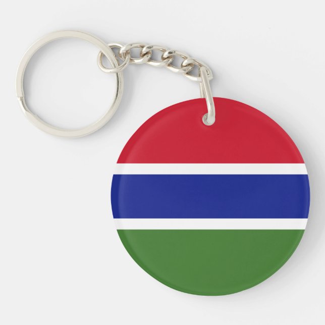 Gambia Flag Keychain (Front)