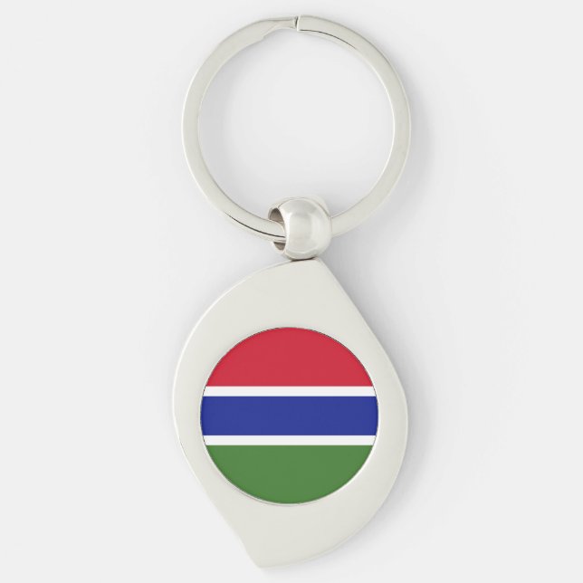 Gambia Flag Keychain (Front)