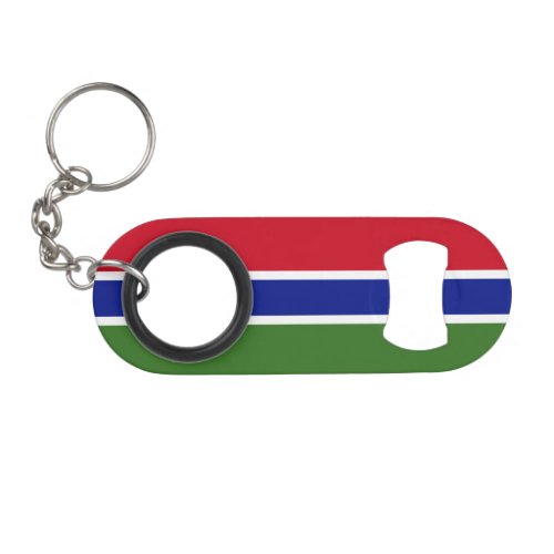 Gambia Flag Keychain Bottle Opener