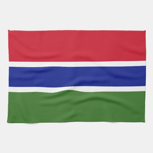Gambia Flag Kitchen Towel (Horizontal)