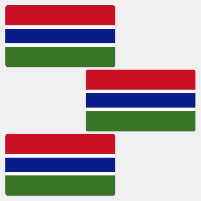 Gambia Flag Labels (Group)