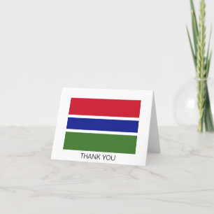 Gambia Flag Letterpress Thank You Card