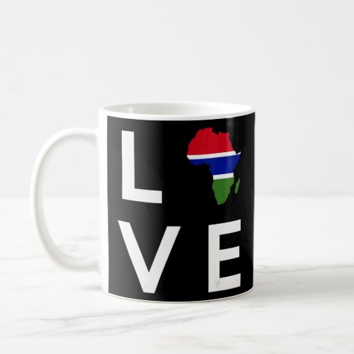 Gambia Flag Love Africa Continent Silhouette for G Coffee Mug