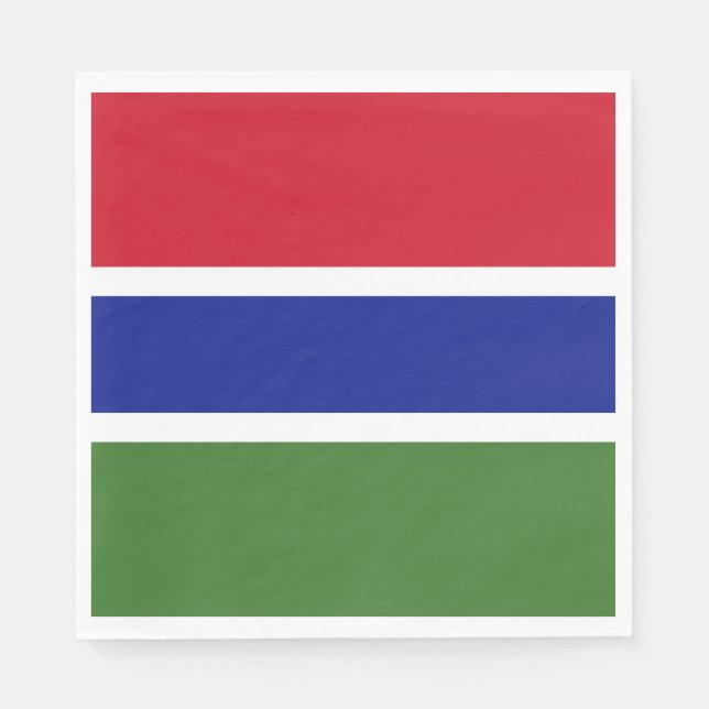 Gambia Flag Napkins (Front)
