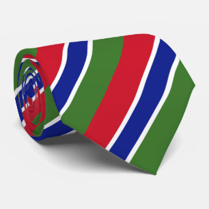 Gambia Flag Neck Tie