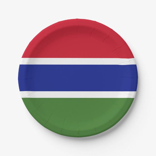 Gambia Flag Paper Plates (Front)