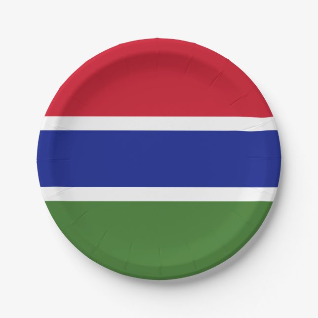 Gambia Flag Paper Plates (Front)