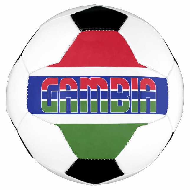 Gambia Flag Patriotic Soccer Ball (Front)
