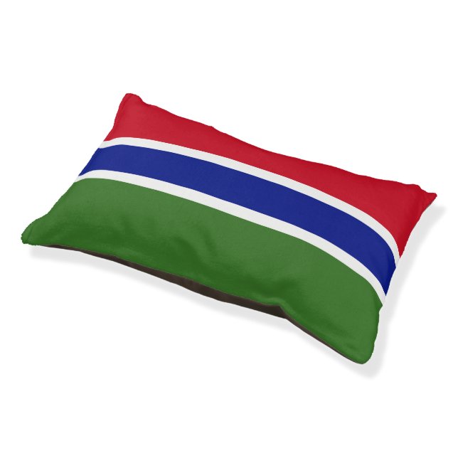 Gambia flag pet bed (Angled)