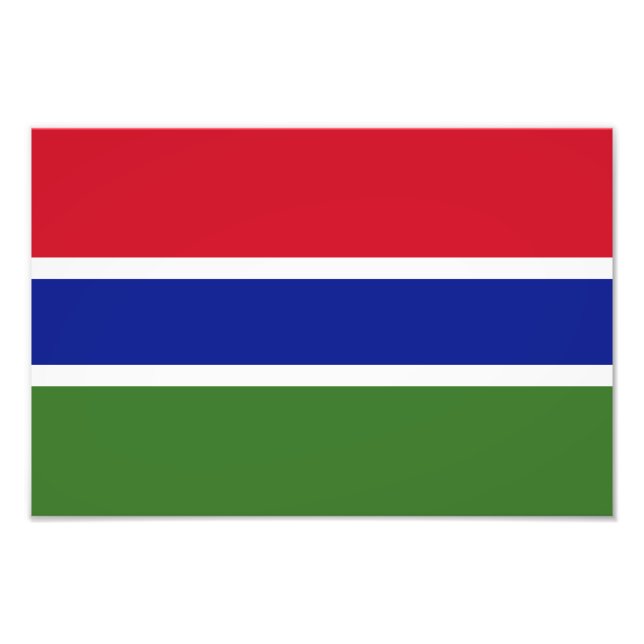 Gambia Flag Photo Print (Front)