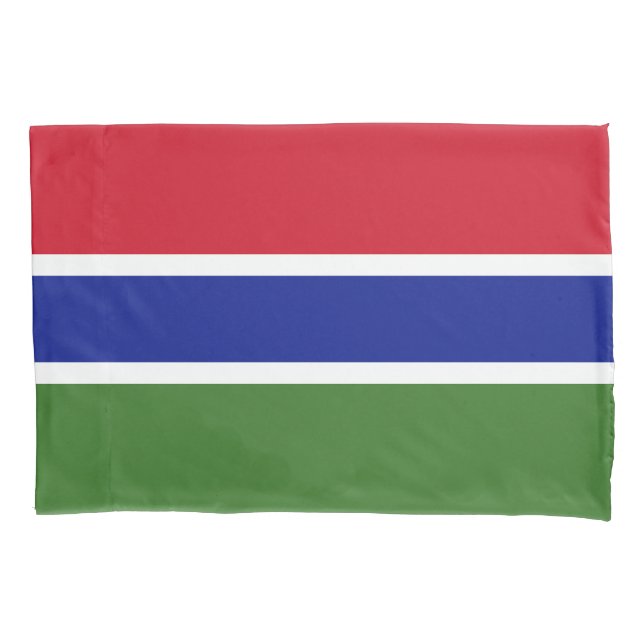 Gambia Flag Pillow Case (Front)
