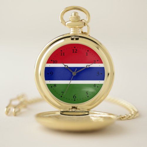 Gambia Flag Pocket Watch
