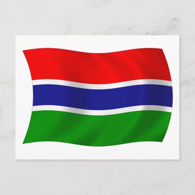 Gambia Flag Postcard (Front)