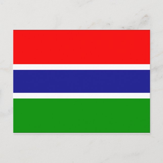 Gambia Flag Postcard (Front)