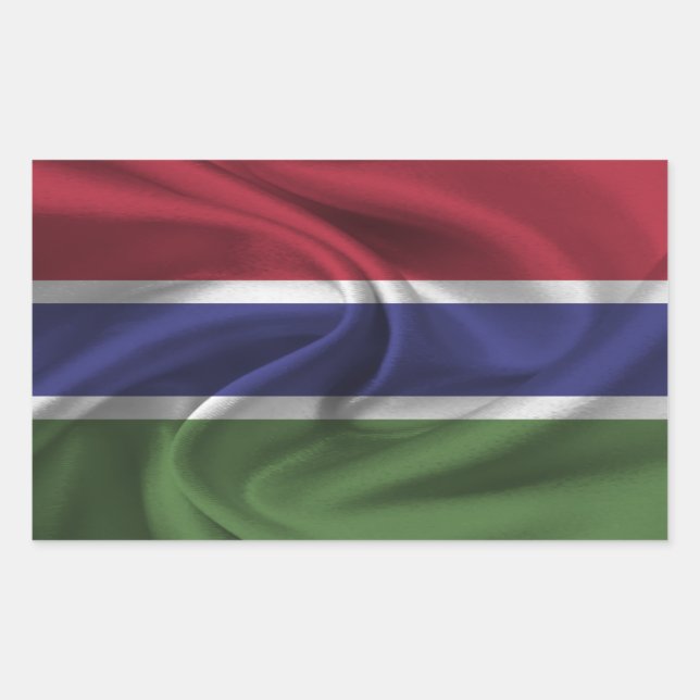 Gambia Flag Rectangular Sticker (Front)